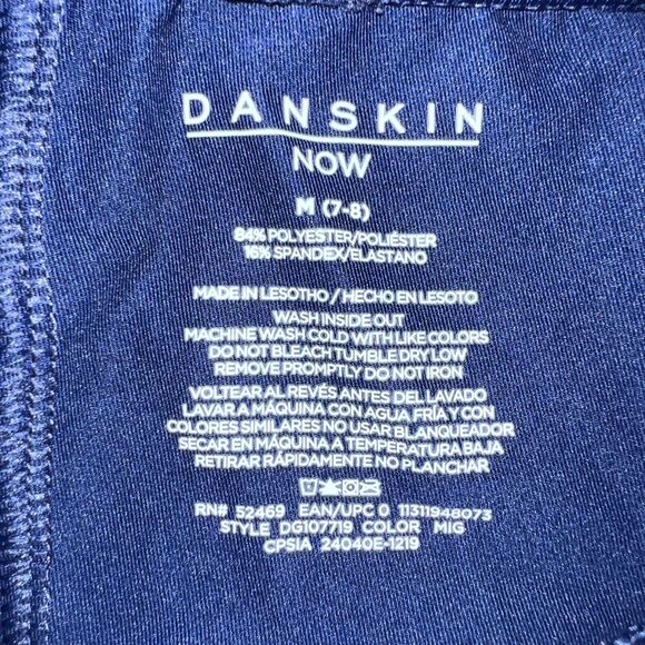 Danskin Now Girls Gymnastic Shorts Metallic Navy Blue Red Medium 7 8 - Picture 3 of 3